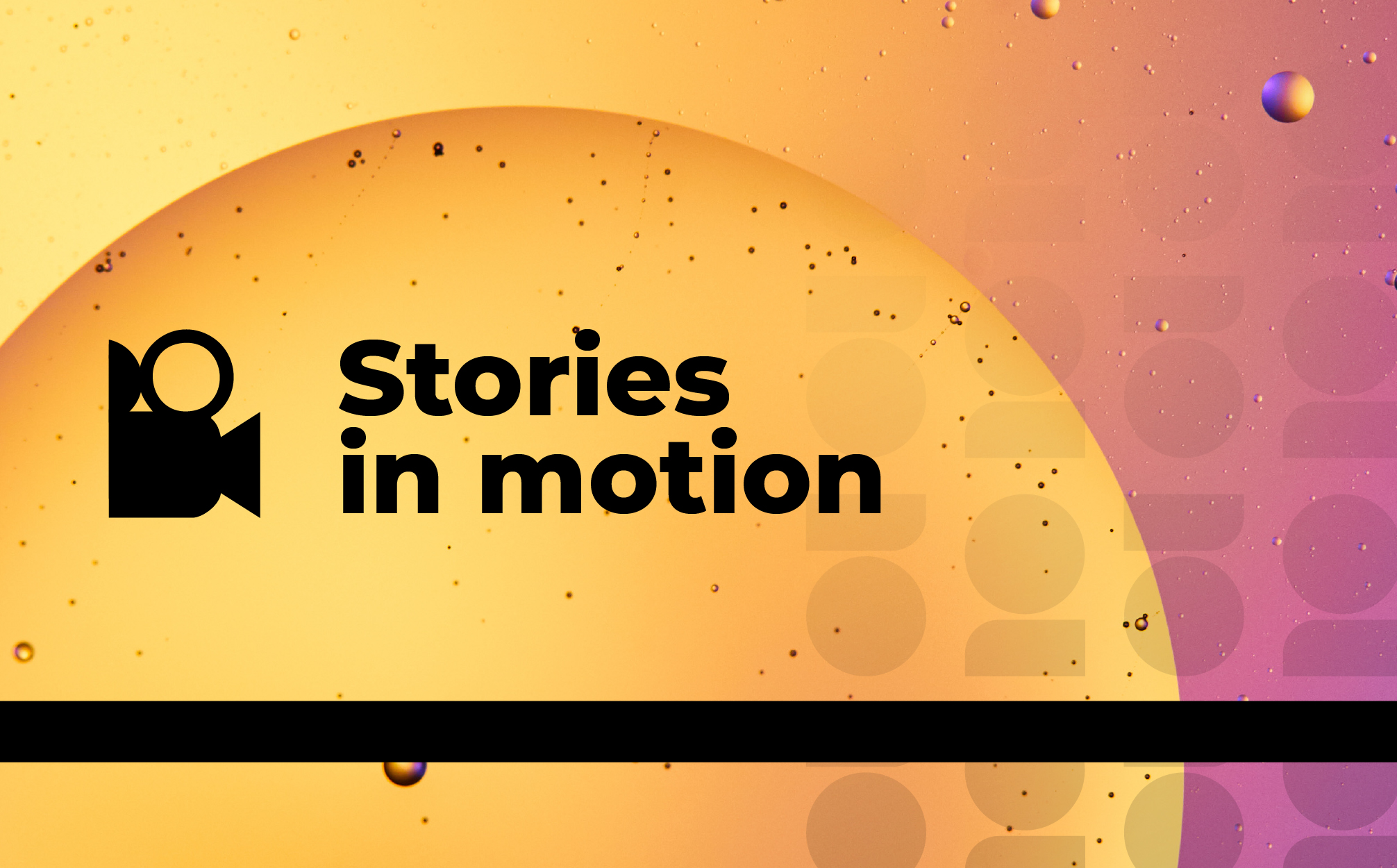 immagine con testo: stories in motion