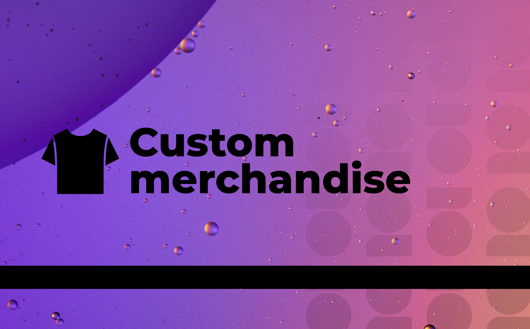 Merchandising customizzato, testo.